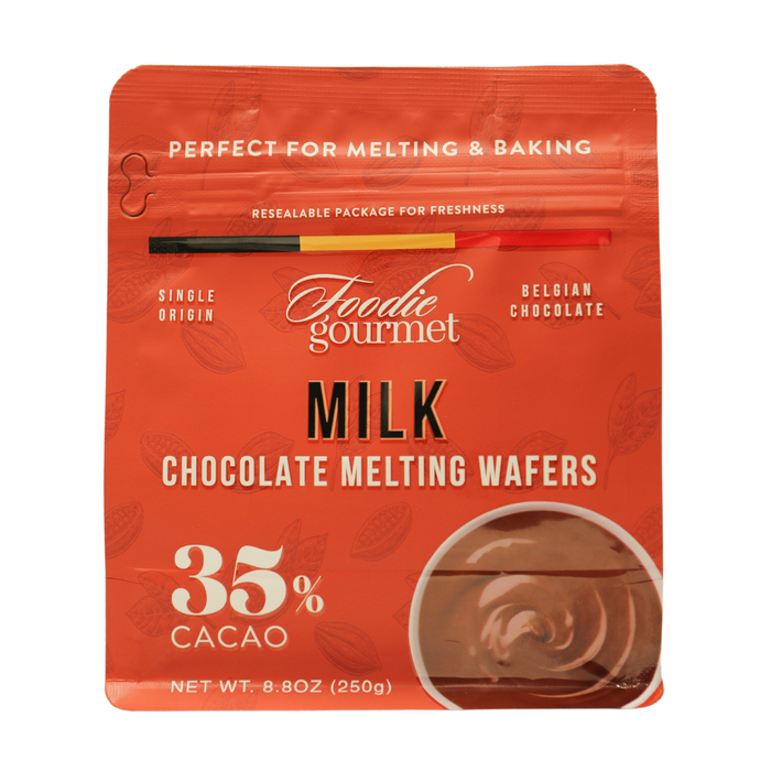 Foodie Gourmet - Belgium - Milk Chocolate Melting Wafers (35% Cacao) - 8.8 oz