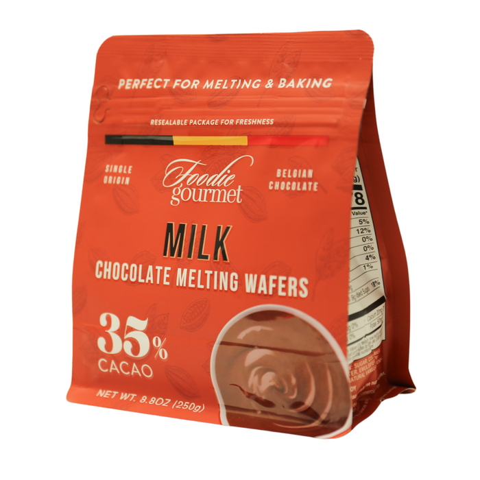 Foodie Gourmet - Belgium - Milk Chocolate Melting Wafers (35% Cacao) - 8.8 oz