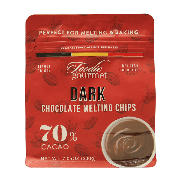 Foodie Gourmet - Belgium - Dark Chocolate Melting Chips (70% Cacao) - 7.05 oz