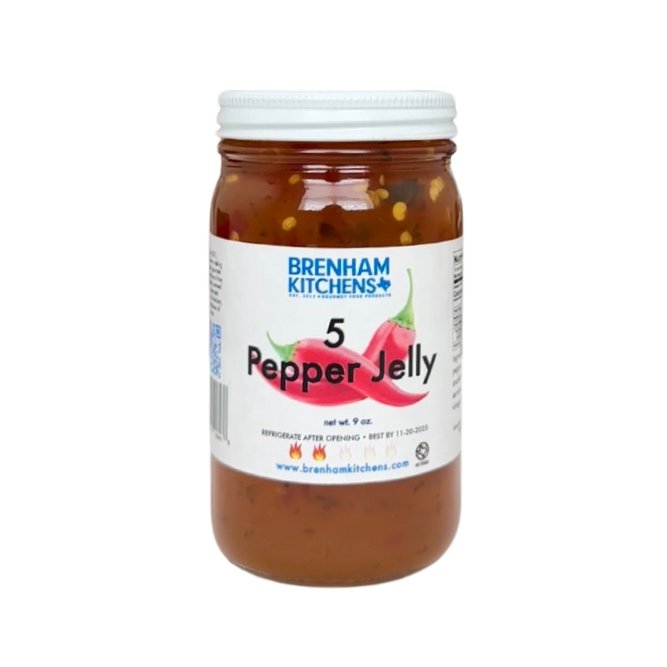 Brenham Kitchens - Texas - 5 Pepper Jelly - 9 oz.