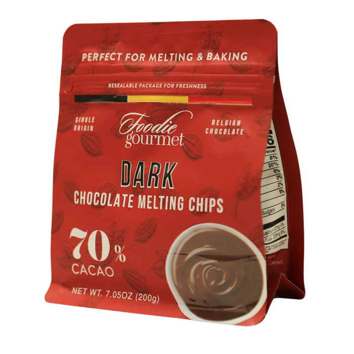 Foodie Gourmet - Belgium - Dark Chocolate Melting Chips (70% Cacao) - 7.05 oz