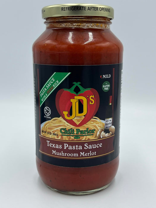 JD's Chili Parlor - Texas - Mushroom Merlot Pasta Sauce - 24 oz