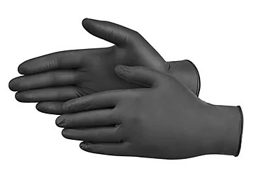 Nitrile Gloves Black MEDIUM- (Case of 100 pcs)