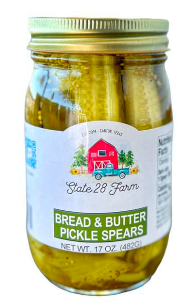 State 28 Farm - Texas - Bread and Butter Pickle Spears - 17 oz