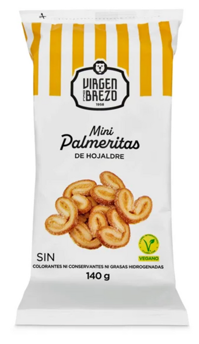 Virgen del Brezo - Spain - Butter - Mini Palms Cookies "Minipalmeritas" - 140 grams