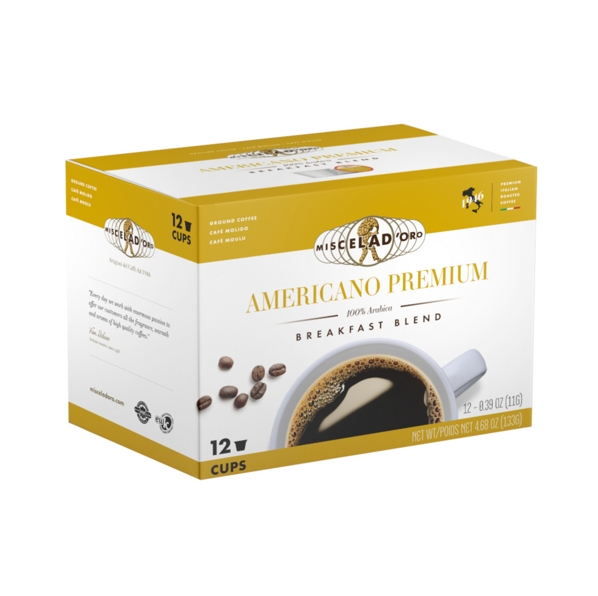 Miscela d'Oro - Italy - Americano Premium Breakfast Blend K-Cup Compat ...