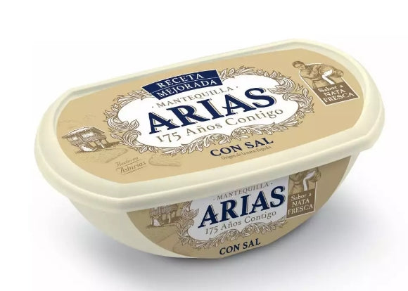 Mantequilla Arias - Spain - Traditional Spanish Butter With Salt - 8.28 oz