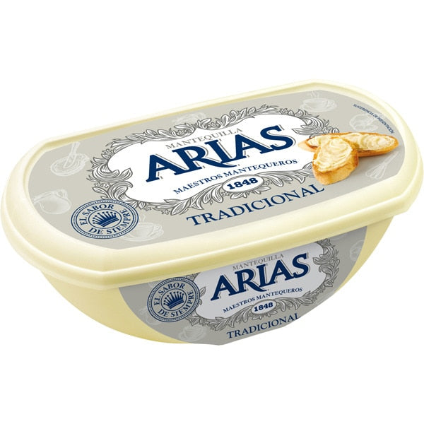 Mantequilla Arias - Spain - Traditional Spanish Butter Without Salt - 8.28 oz