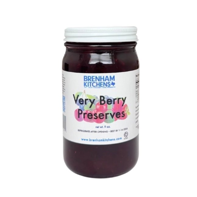 Brenham Kitchens - Texas - Very Berry Preserves - 9 oz.