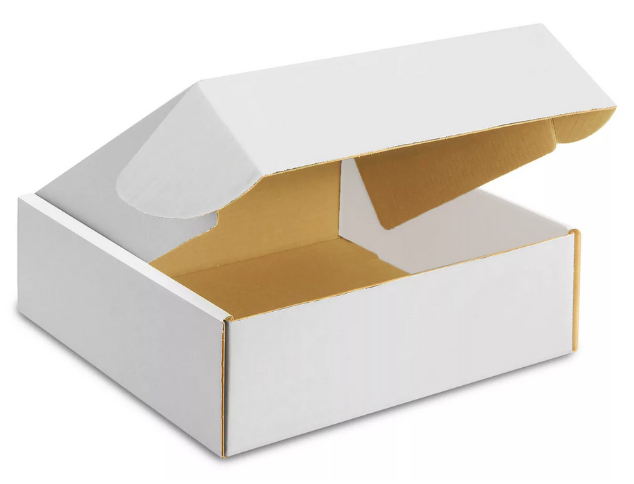 ULINE - Texas - White Tab Locking Box (Medium) - 12 x 12 x 4 inch