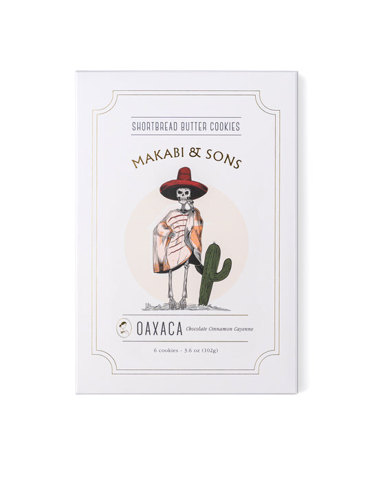 Makabi & Sons - USA - Oaxaca - Chocolate Cinnamon Cayenne - Shortbread Butter Cookies - 3.6 oz