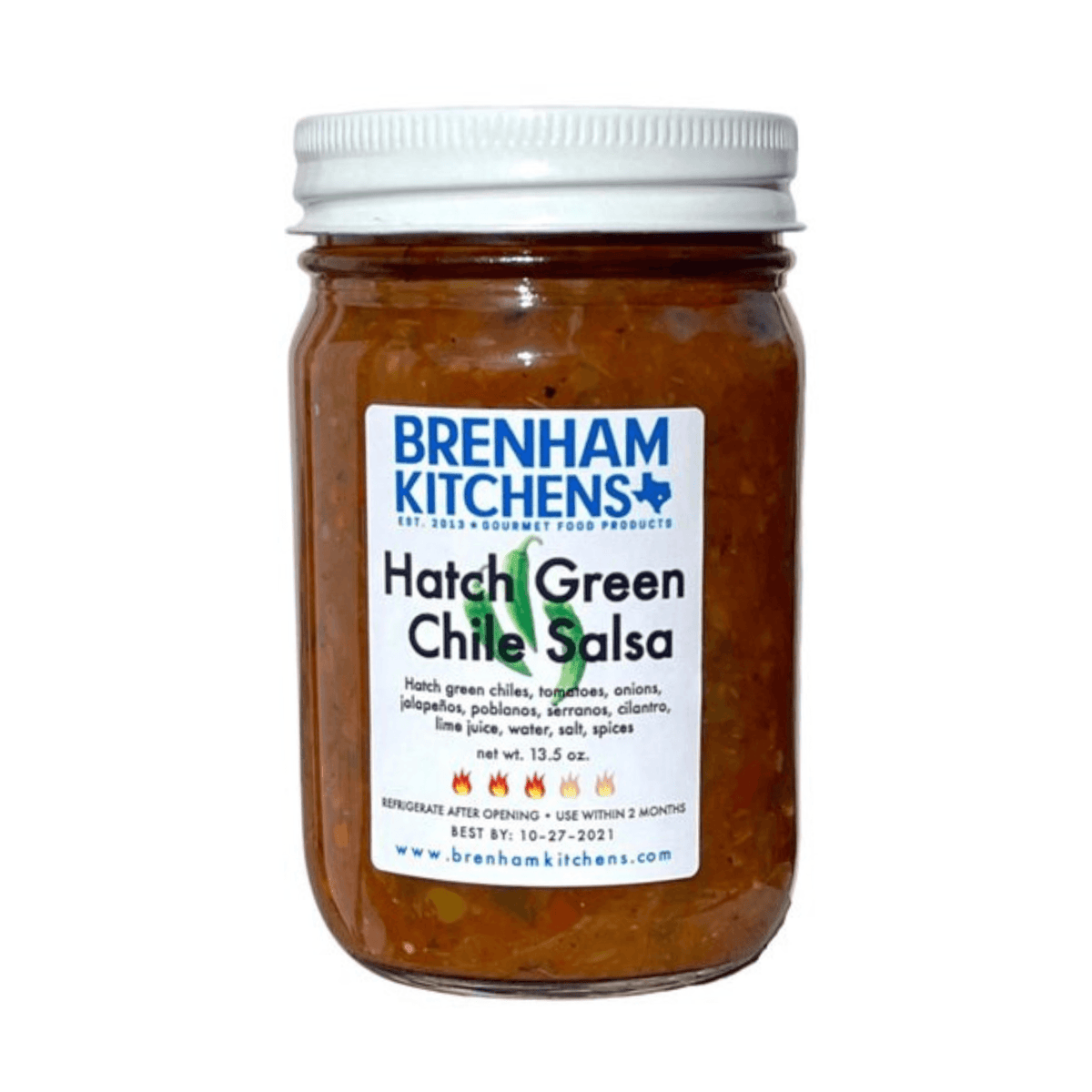 Brenham Kitchens - Texas - Hatch Green Chile Salsa - 13.5 oz. — Alta ...