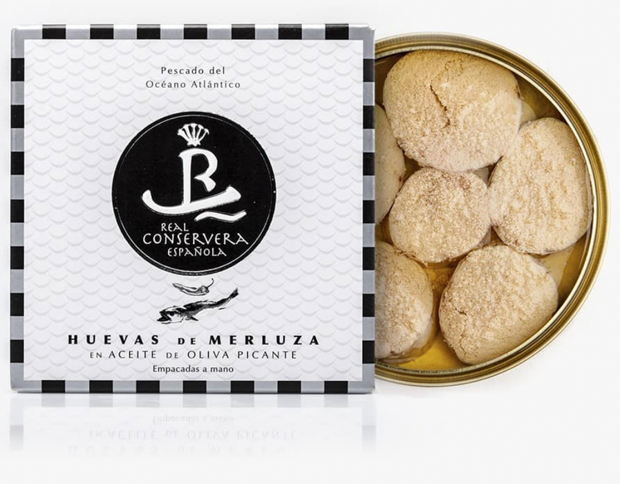Real Conservera Espanola - Hake Roe Medallions in Spicy Olive Oil - 4.59 oz.